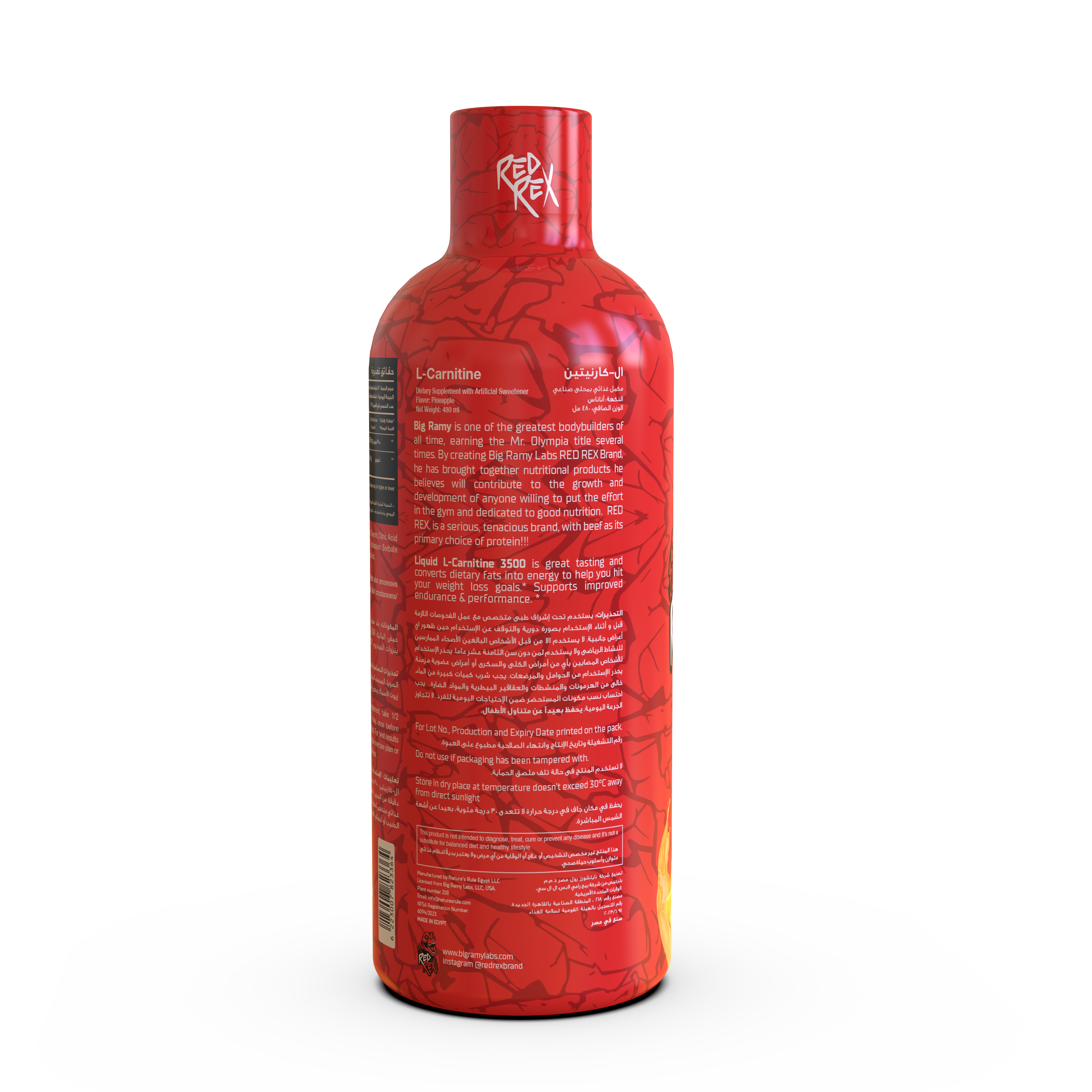 RED REX LIQUID CARNITINE 3500MG - Big Ramy Labs Egypt
