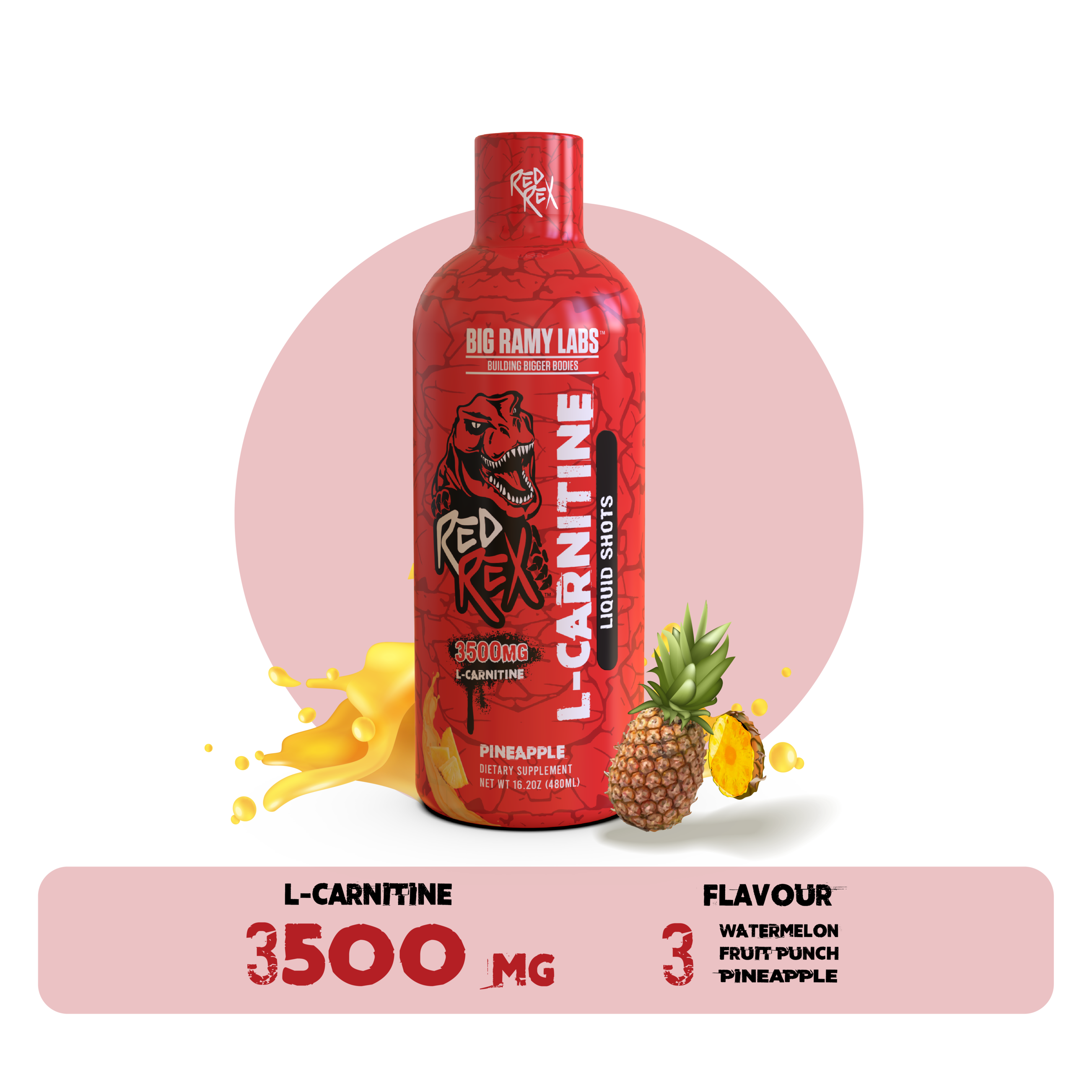 RED REX LIQUID CARNITINE 3500MG - Big Ramy Labs Egypt