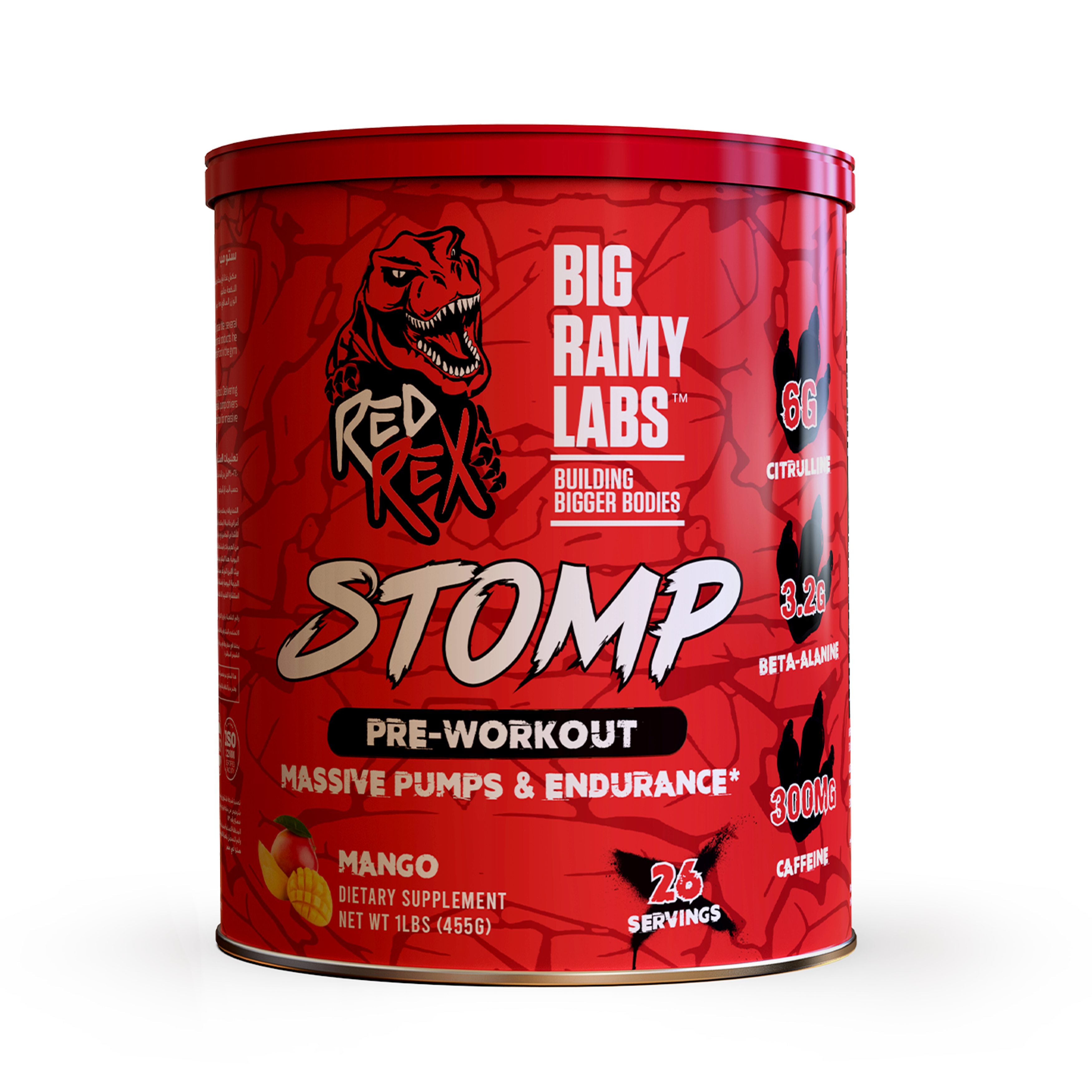 RED REX STOMP PREWORKOUT - Big Ramy Labs Egypt