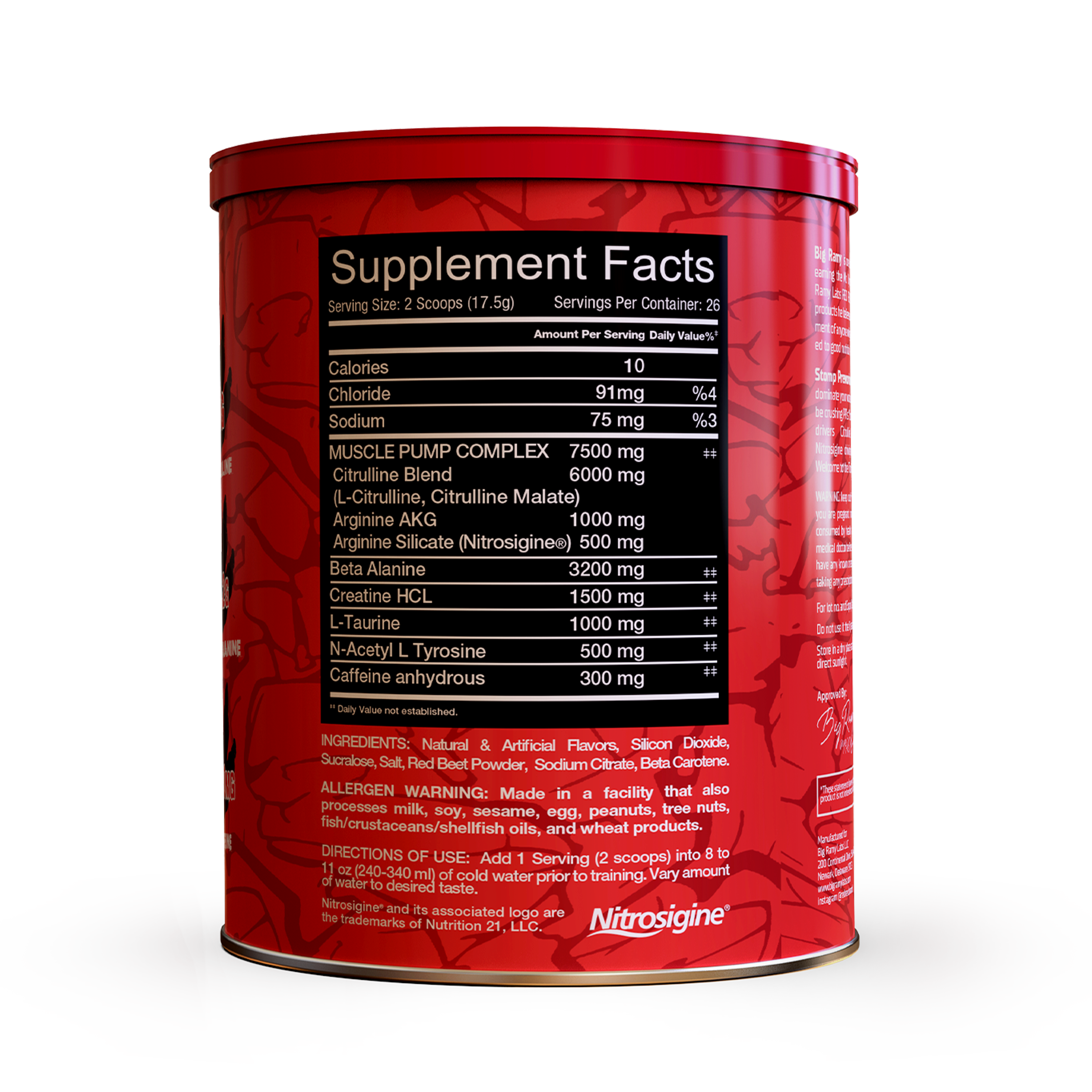 RED REX STOMP PREWORKOUT - Big Ramy Labs Egypt