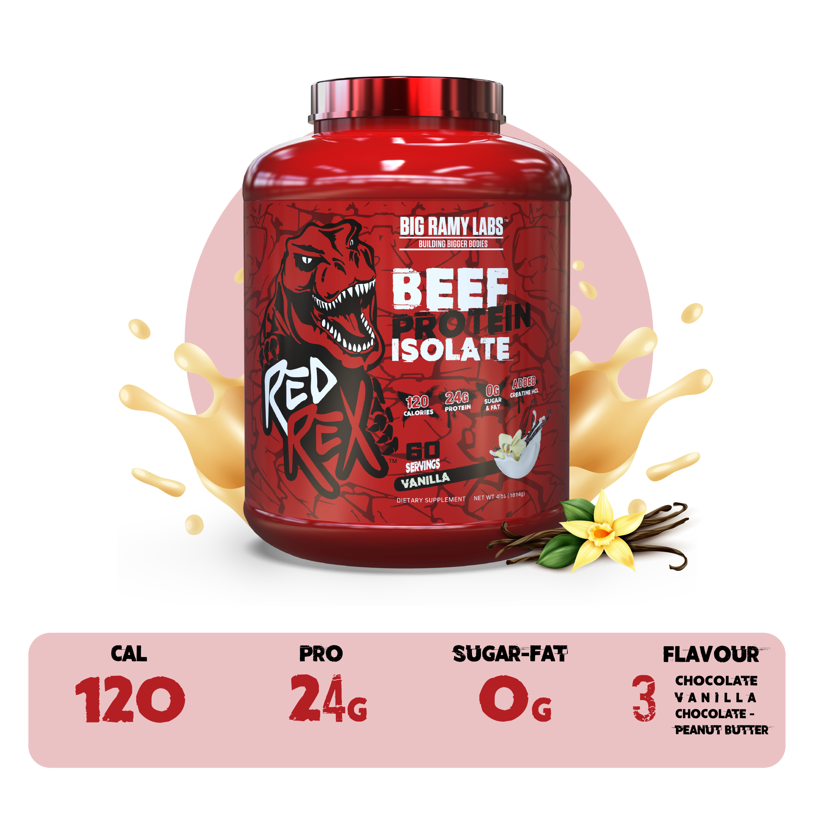 RED REX 100% BEEF PROTEIN ISOLATE - Big Ramy Labs Egypt