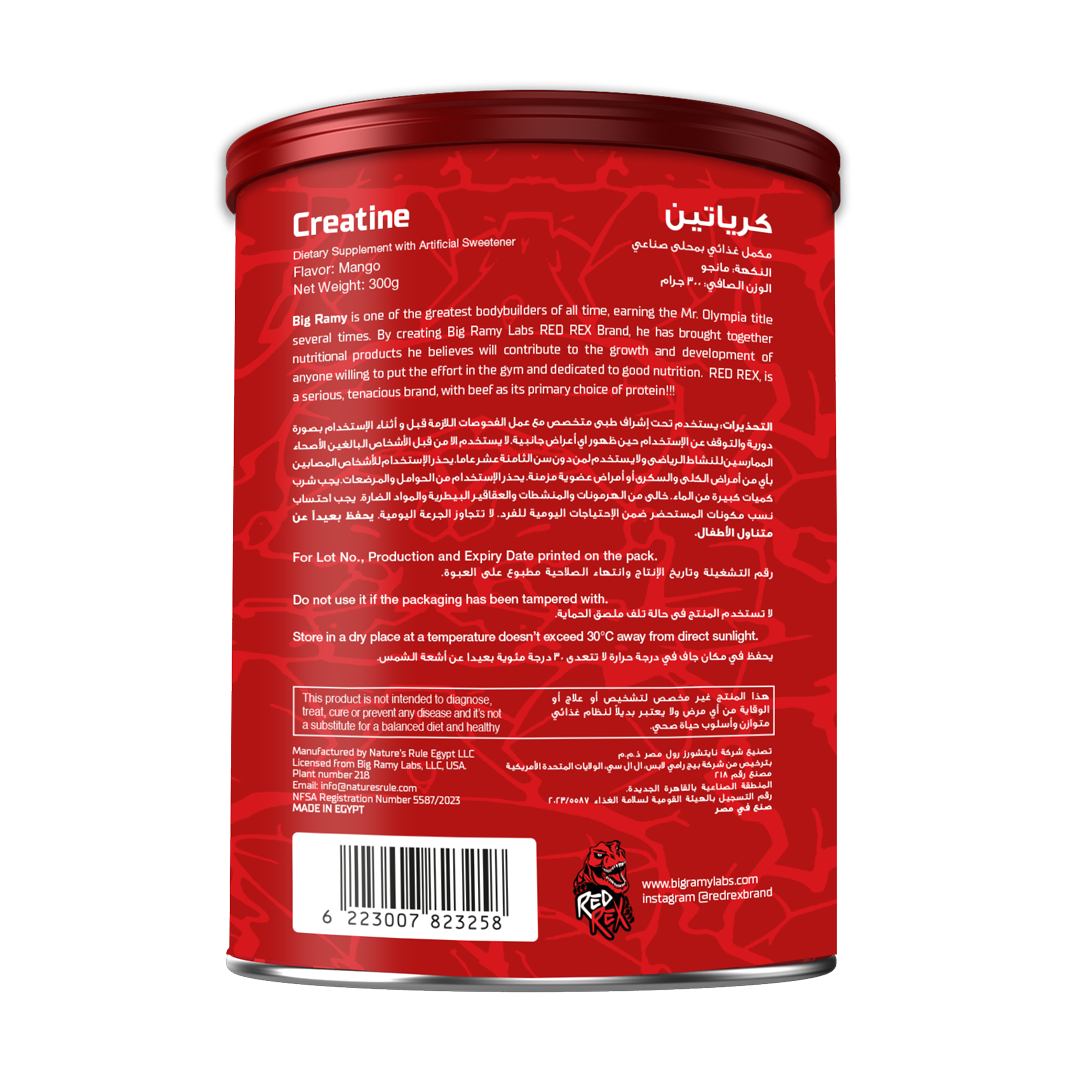 RED REX CREATINE 5000MG FLAVORED – Big Ramy Labs Egypt