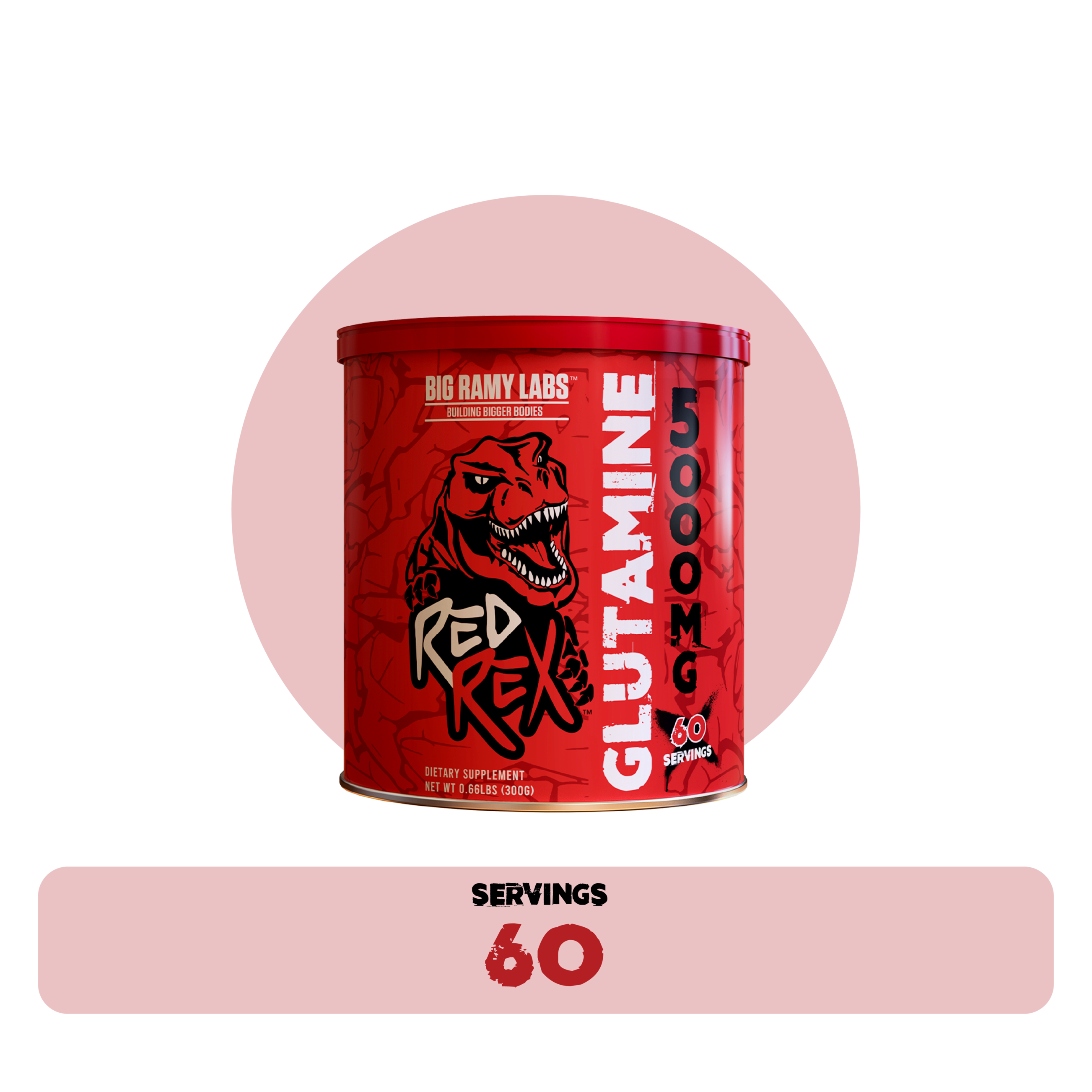 RED REX GLUTAMINE 5000MG UNFLAVORED - Big Ramy Labs Egypt