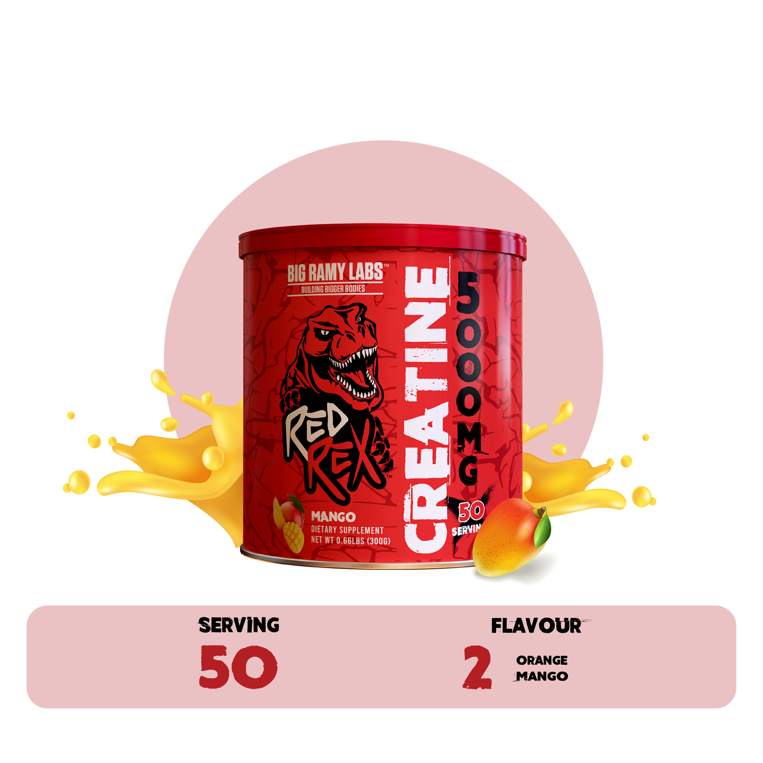 RED REX CREATINE 5000MG FLAVORED - Big Ramy Labs Egypt