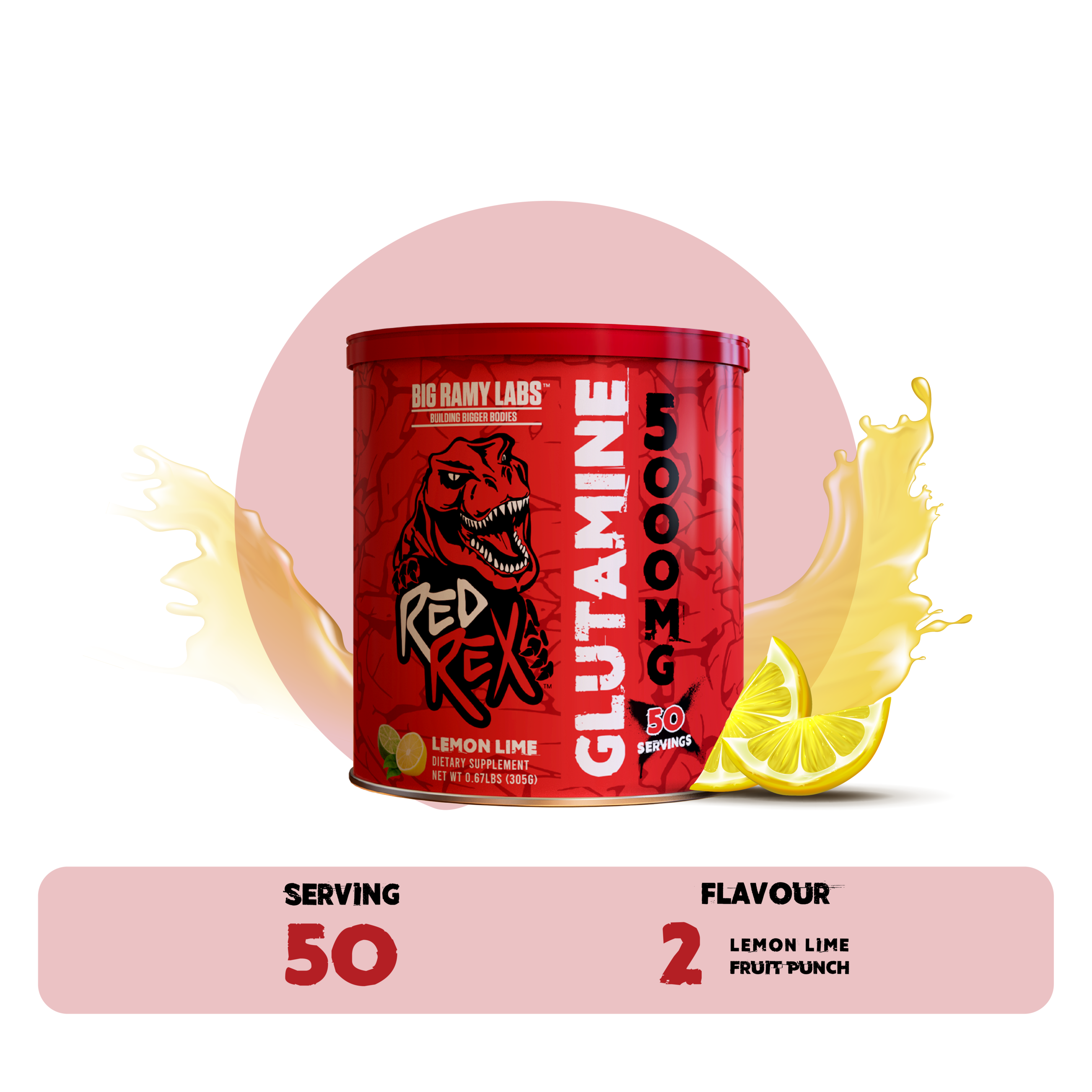 RED REX GLUTAMINE 5000MG FLAVORED - Big Ramy Labs Egypt