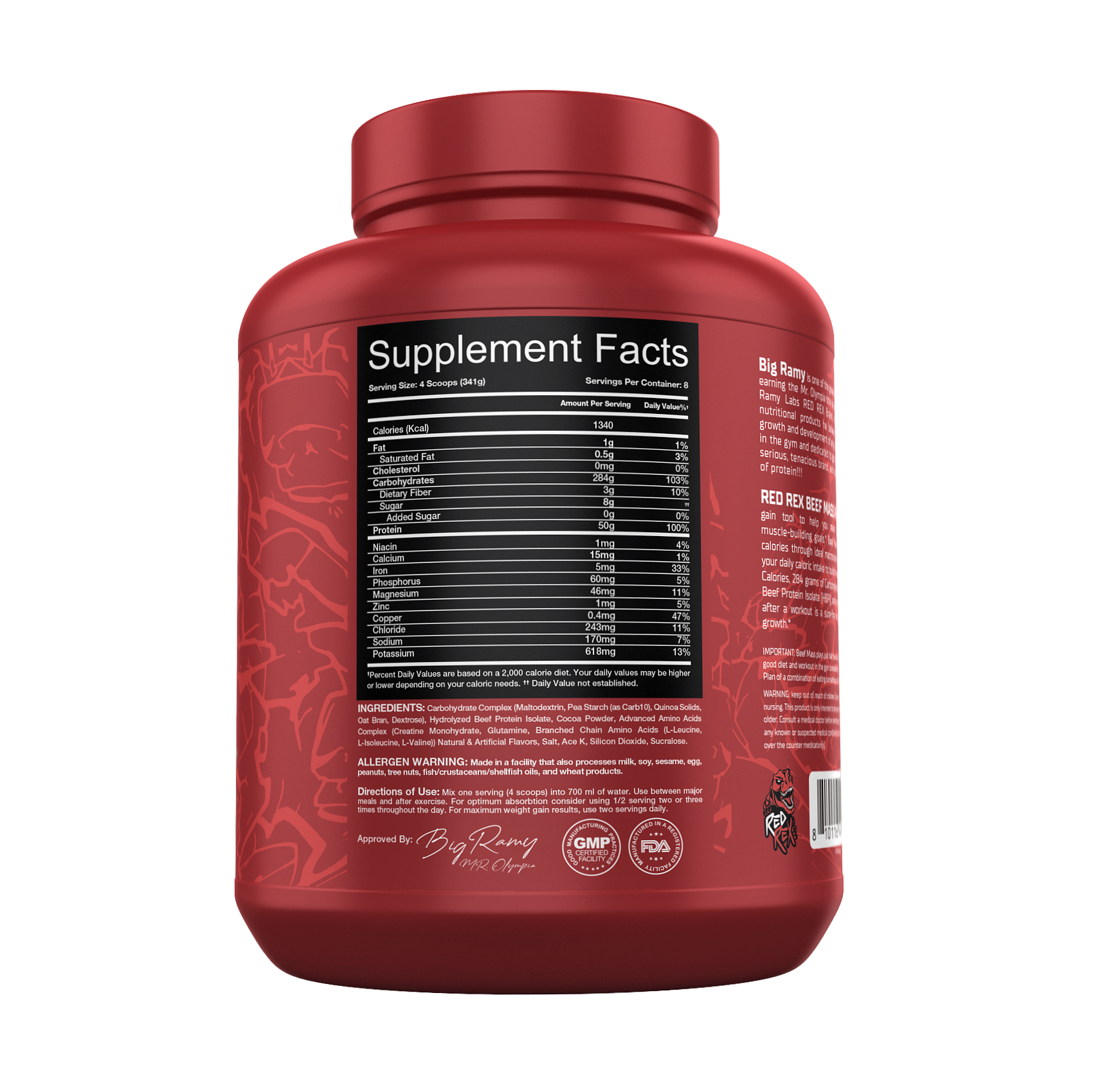 RED REX BEEF MASS PLUS - Big Ramy Labs Egypt