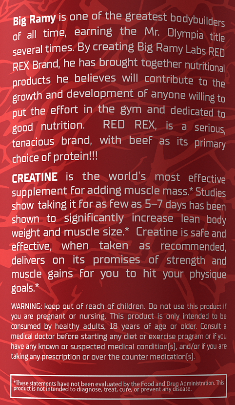 RED REX CREATINE 5000MG UNFLAVORED